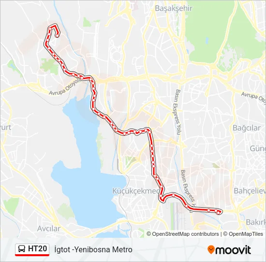 HT20 Bus Line Map