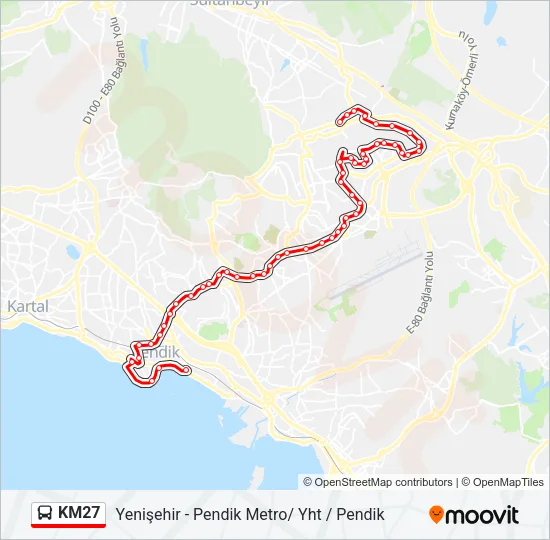 KM27 Bus Line Map