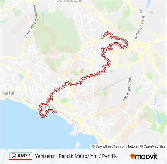KM27 Bus Line Map
