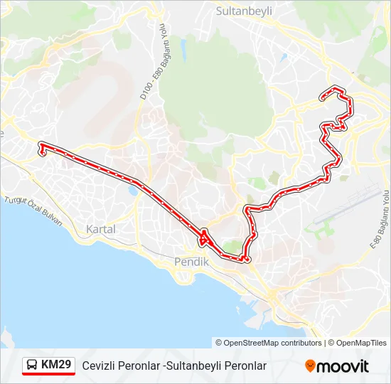 KM29 Bus Line Map