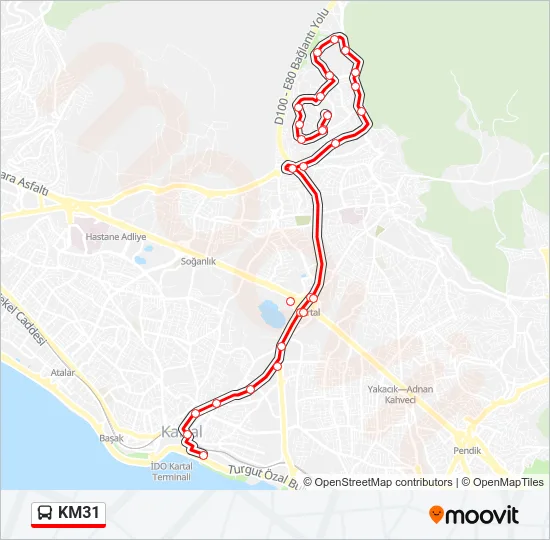 KM31 Bus Line Map