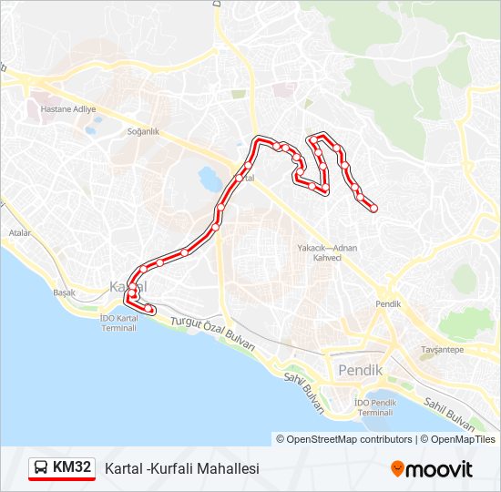 KM32 bus Line Map