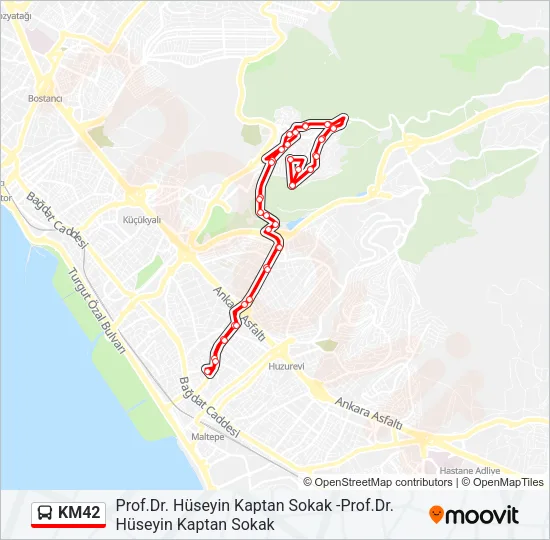 KM42 Bus Line Map