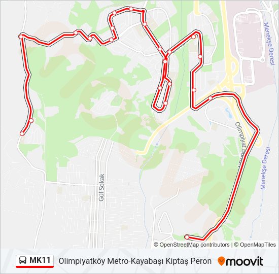 MK11 Bus Line Map