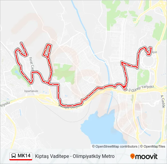 MK14 Bus Line Map
