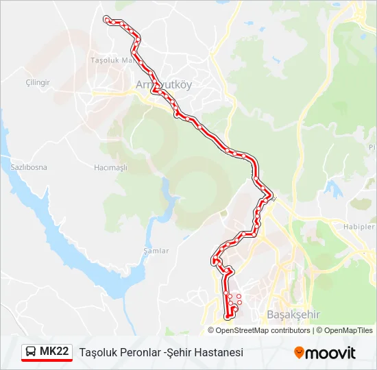 MK22 Bus Line Map