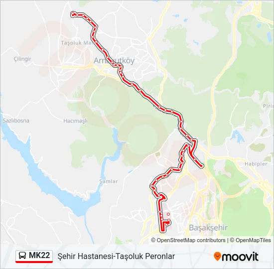 MK22 Bus Line Map