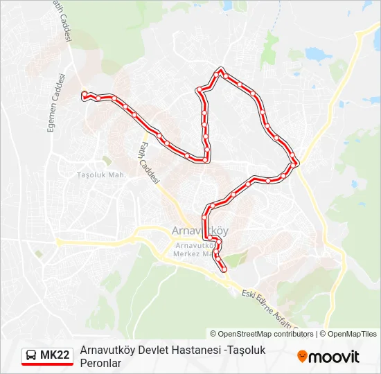 MK22 Bus Line Map