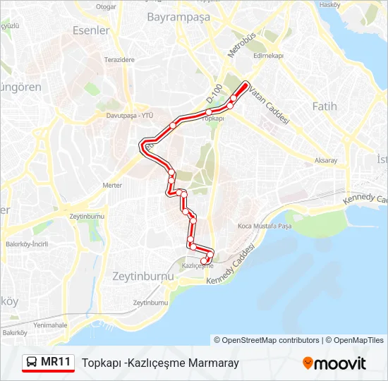 MR11 Bus Line Map