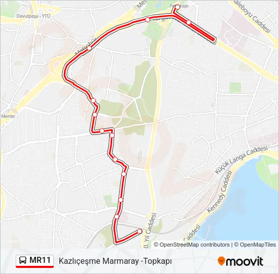MR11 Bus Line Map