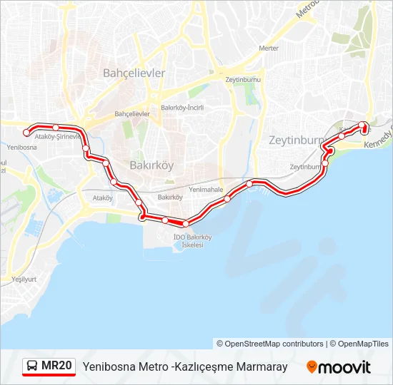 MR20 Bus Line Map