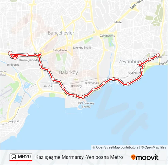 MR20 Bus Line Map