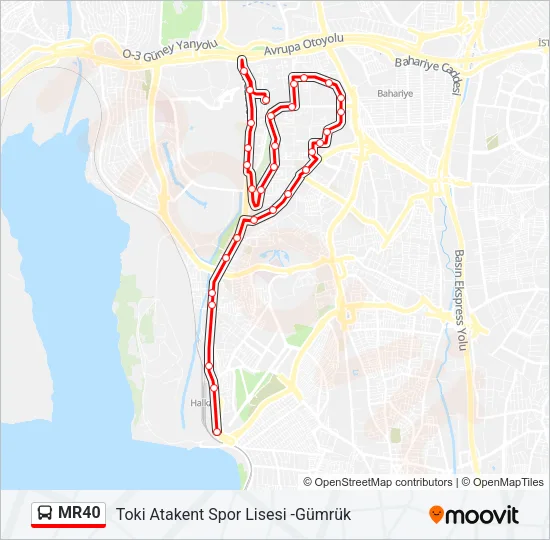 MR40 Bus Line Map