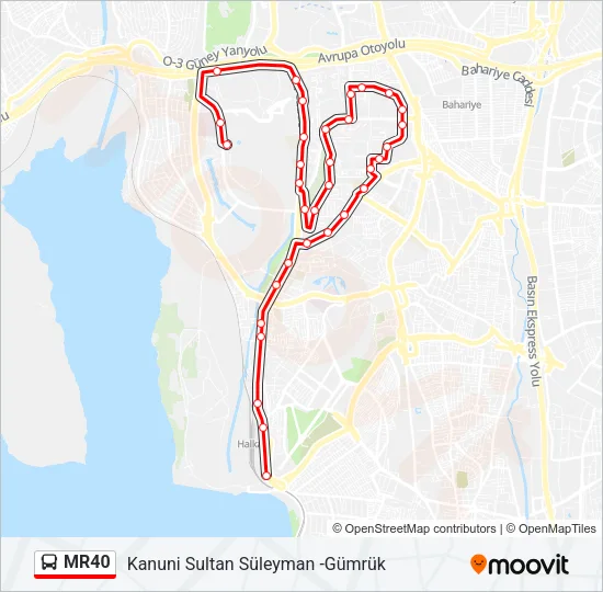 MR40 Bus Line Map