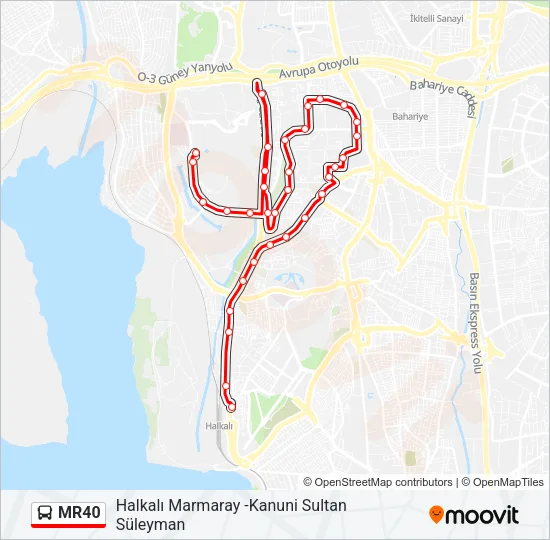 MR40 Bus Line Map