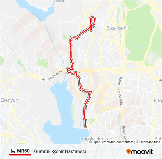 MR50 Bus Line Map