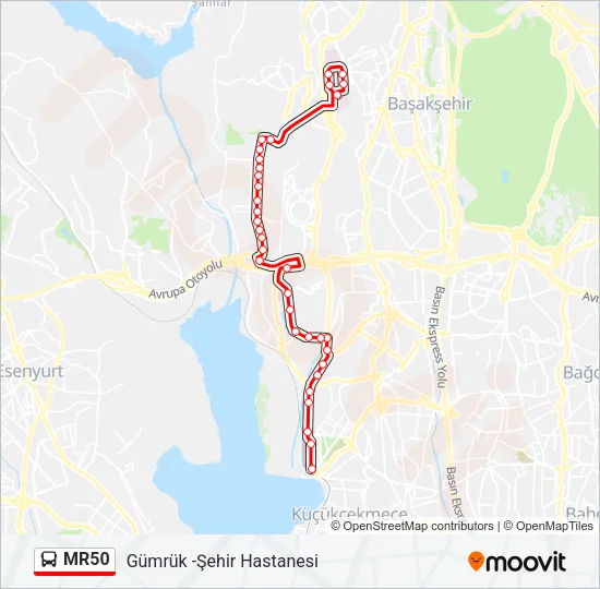 MR50 Bus Line Map