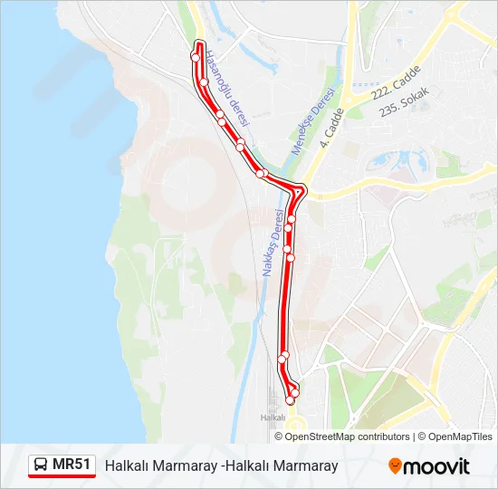 MR51 Bus Line Map