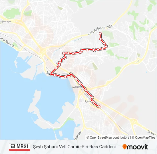 MR61 Bus Line Map