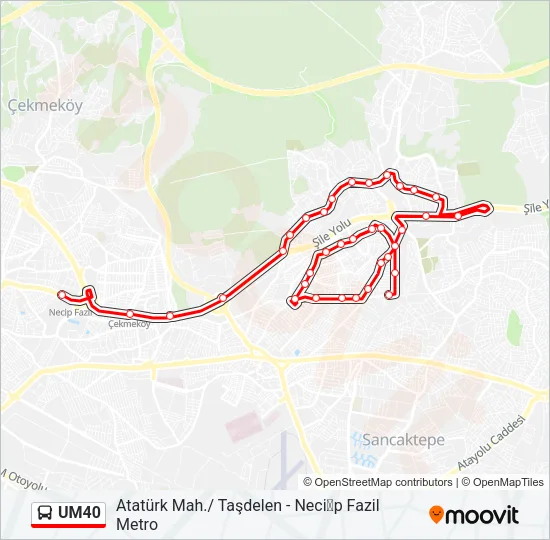 UM40 Bus Line Map