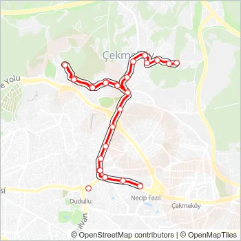 こまっぷ ÇM41 Güzergahı: Saatleri & Durakları ve Haritası - Necip Fazıl