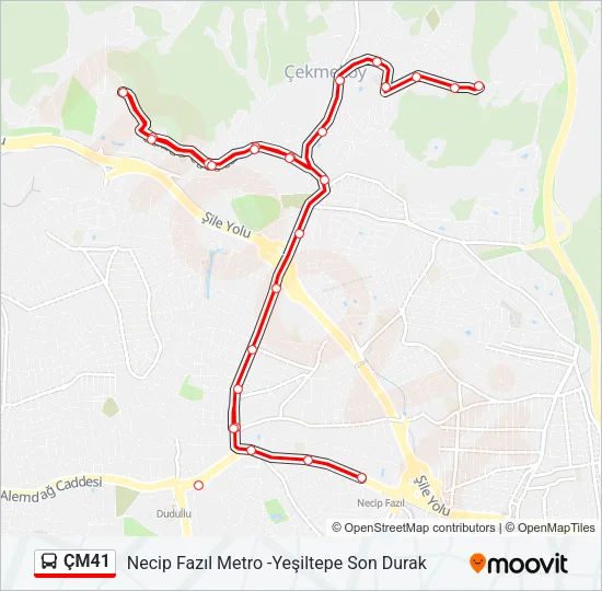 ÇM41 Bus Line Map