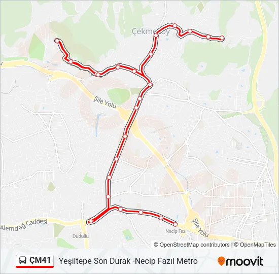 ÇM41 Bus Line Map