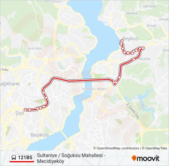 121BS Bus Line Map