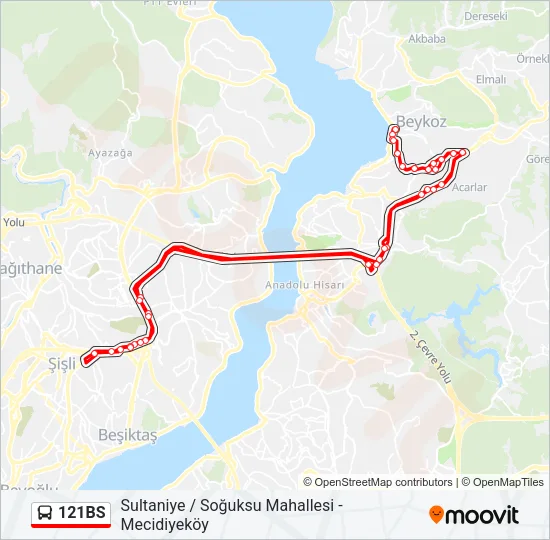 121BS Bus Line Map