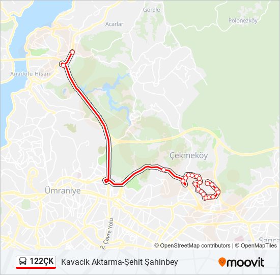 122ÇK bus Line Map