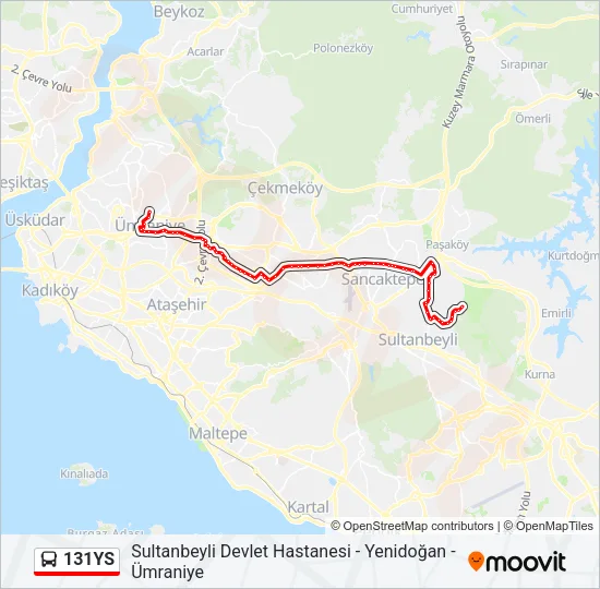 131YS Bus Line Map