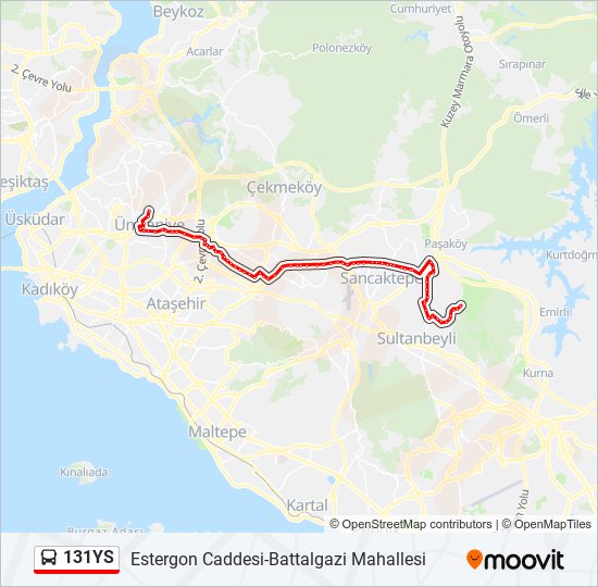 131YS bus Line Map