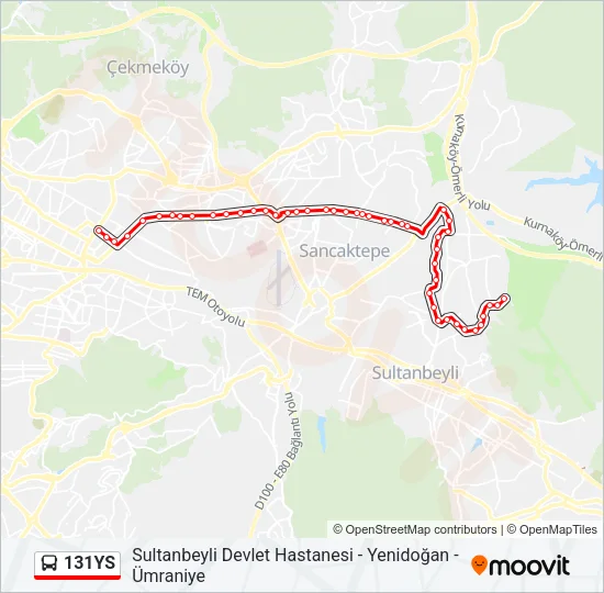 131YS Bus Line Map