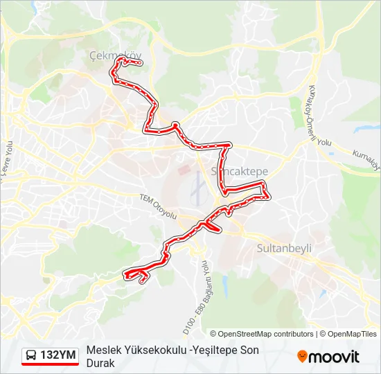 132YM Bus Line Map