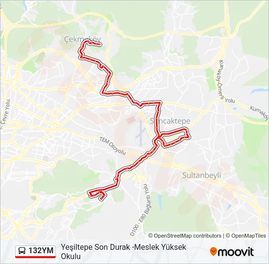 132YM Bus Line Map