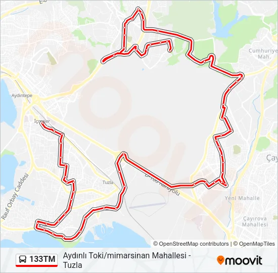133TM Bus Line Map