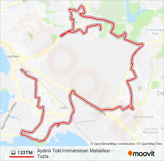 133TM Bus Line Map