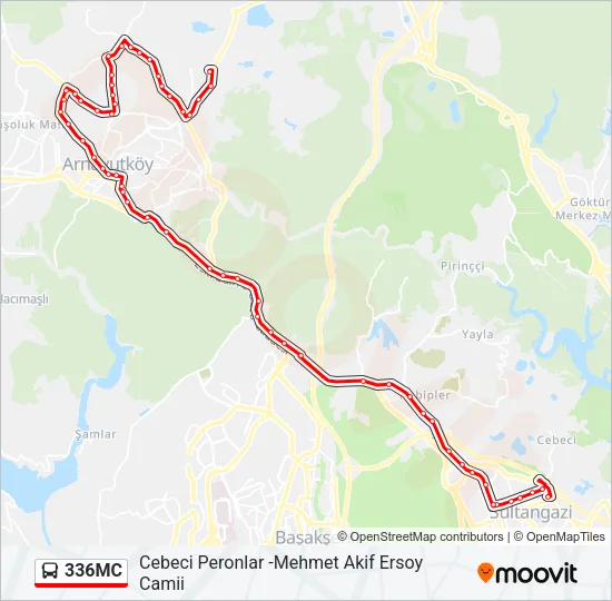 336MC Bus Line Map