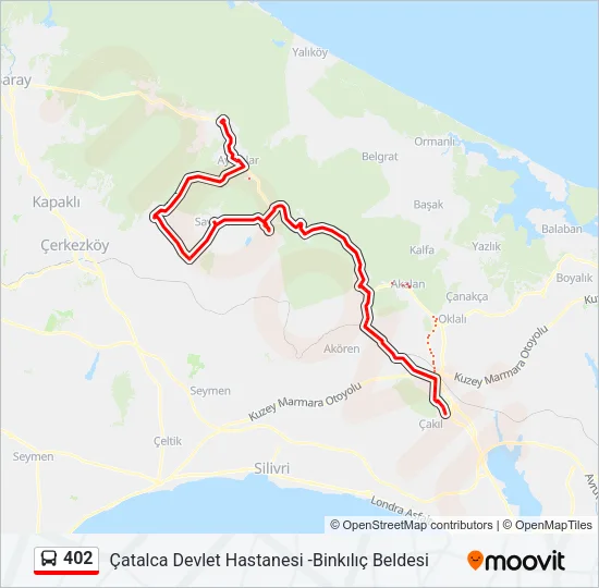 402 Bus Line Map