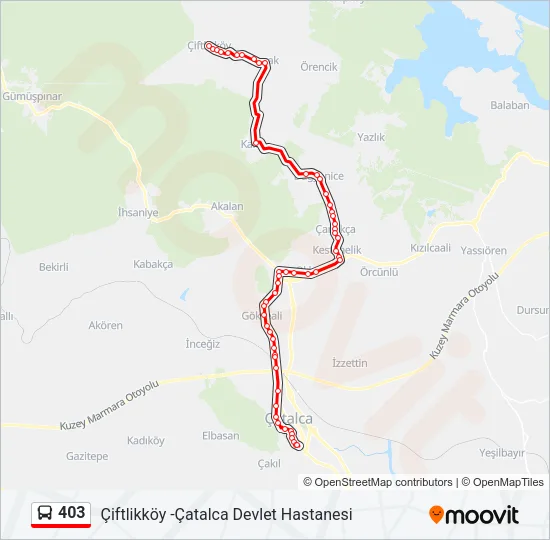 403 Bus Line Map