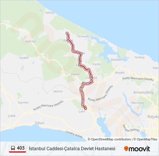 403 bus Line Map