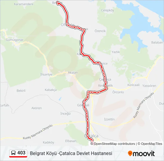 403 Bus Line Map