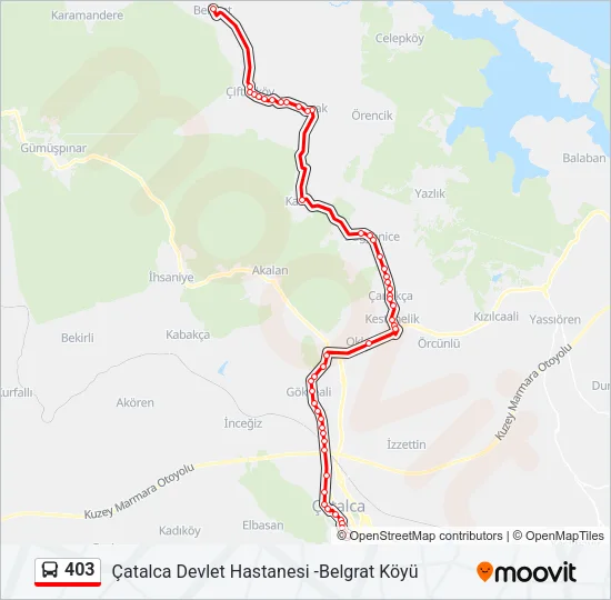 403 Bus Line Map