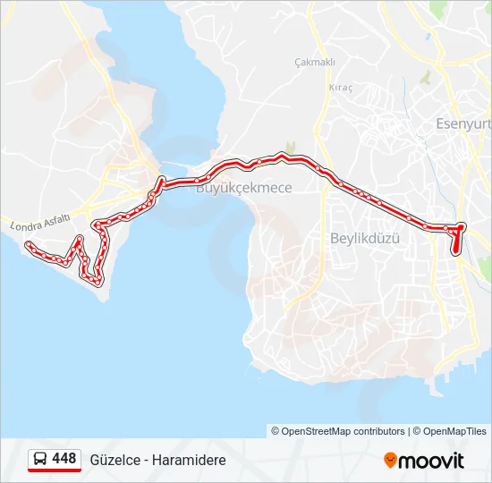 448 Bus Line Map