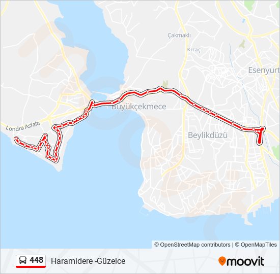 448 bus Line Map