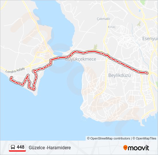 448 bus Line Map