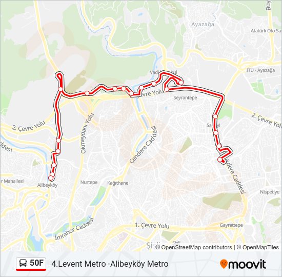 50F bus Line Map