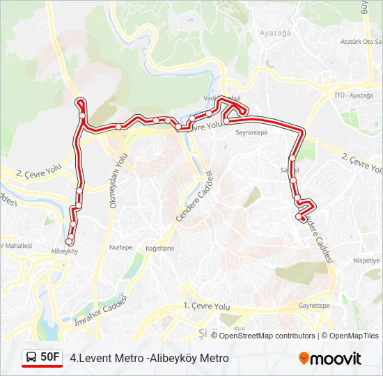 50F Bus Line Map