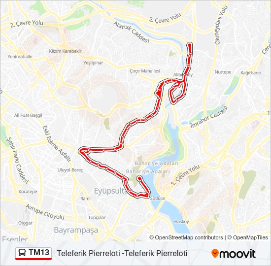 TM13 bus Line Map