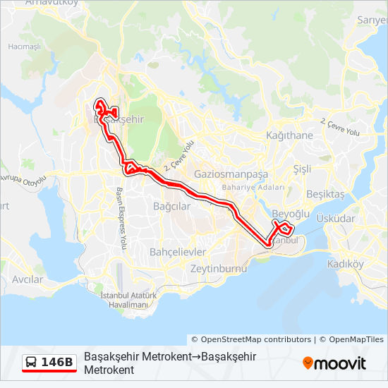 146b guzergahi saatleri duraklari ve haritasi basaksehir metrokent eminonu